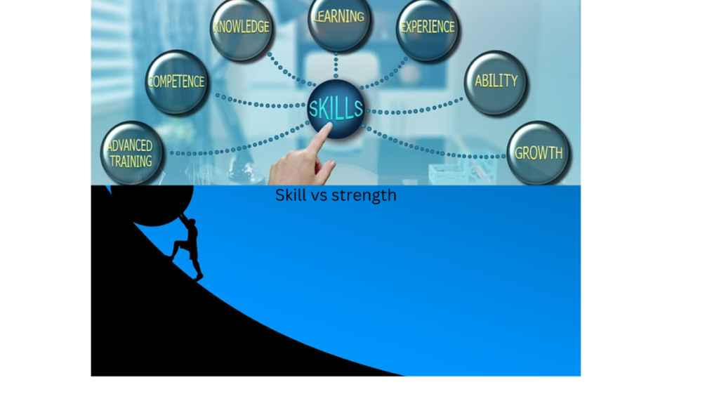The comparison between skill and strength is not a matter of one being inherently stronger than the other; rather, it depends on the context and the specific task or goal at hand. Skill and strength have different roles and contributions, and their relative importance varies in different situations.