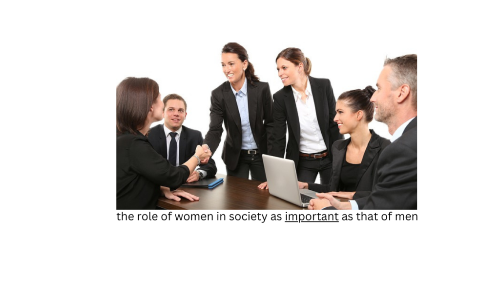 the role of women in society as important as that of men