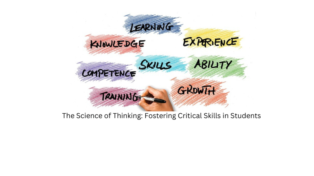 Fostering critical thinking for students means teaching them how to think critically, which is the ability to think clearly and rationally about what to do or what to believe. It involves the ability to analyze information, evaluate arguments, and make sound judgments.