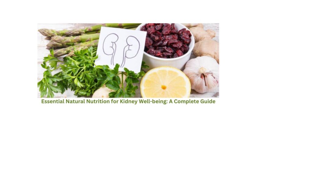 Essential Natural Nutrition for Kidney Well-being: A Complete Guide