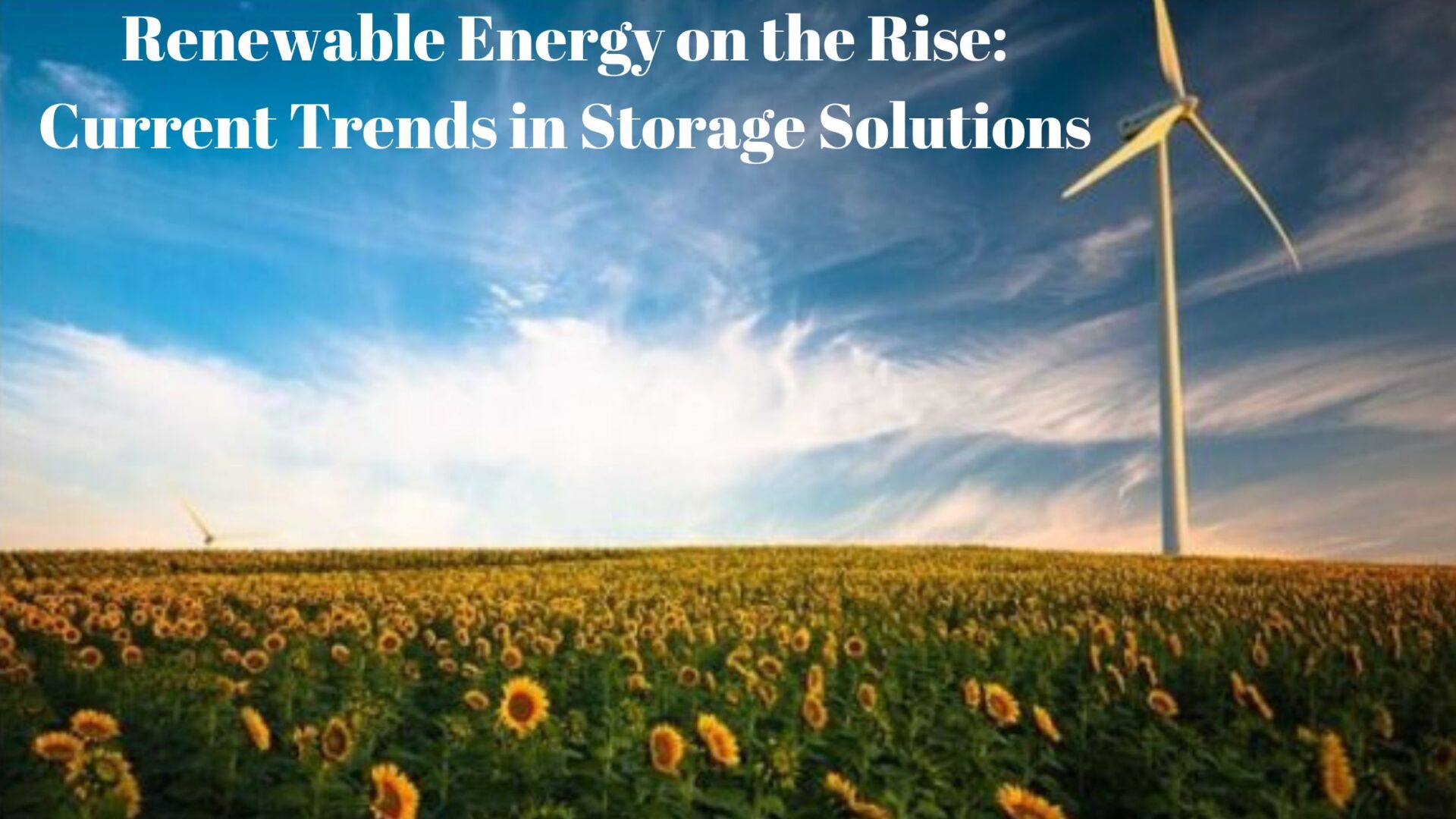 Renewable Energy on the Rise: Current Trends in Storage Solutions